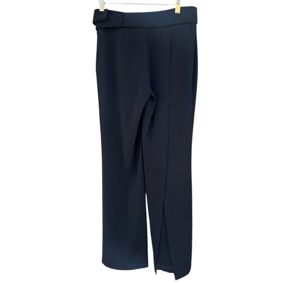 Y2K BEBE Black Split Leg Low Rise Club Pants Belted Flowy Whimsigoth Sz 6 USA - Picture 10 of 16